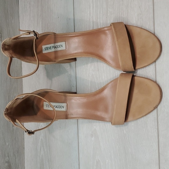 Steve Madden Women Irenee Leather Ankle Heels Sandals shoes sz 10 - Picture 3 of 11